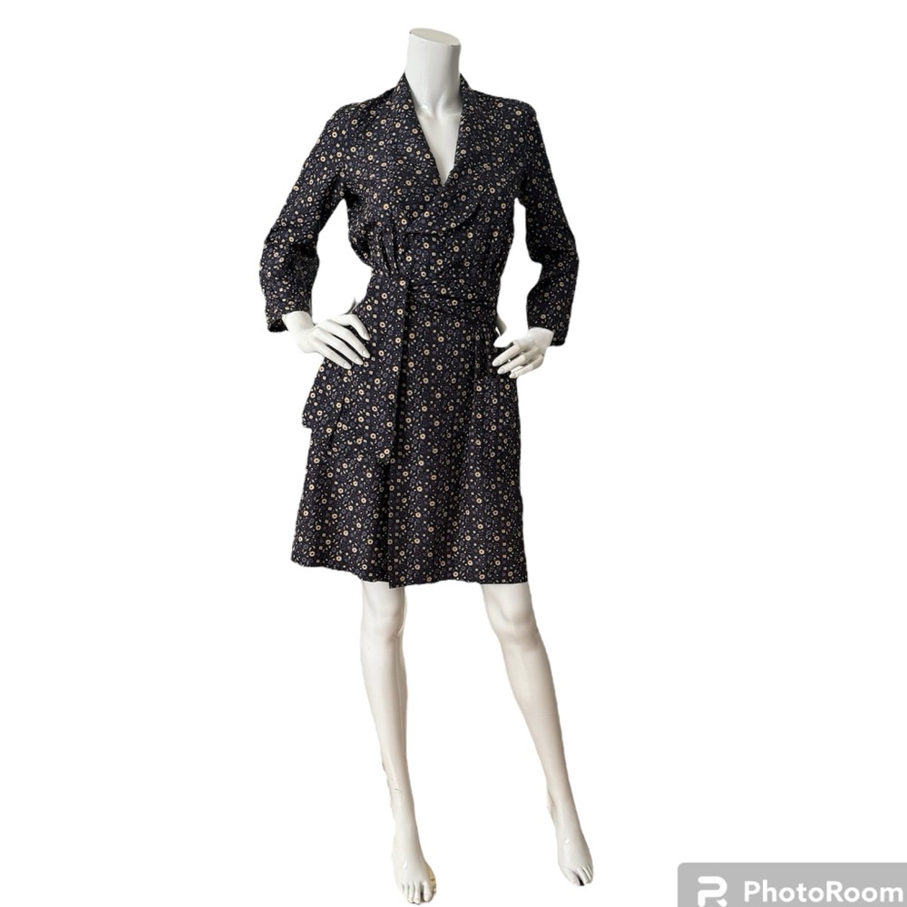 A.P.C. Silk Floral Shirt Dress Size XS